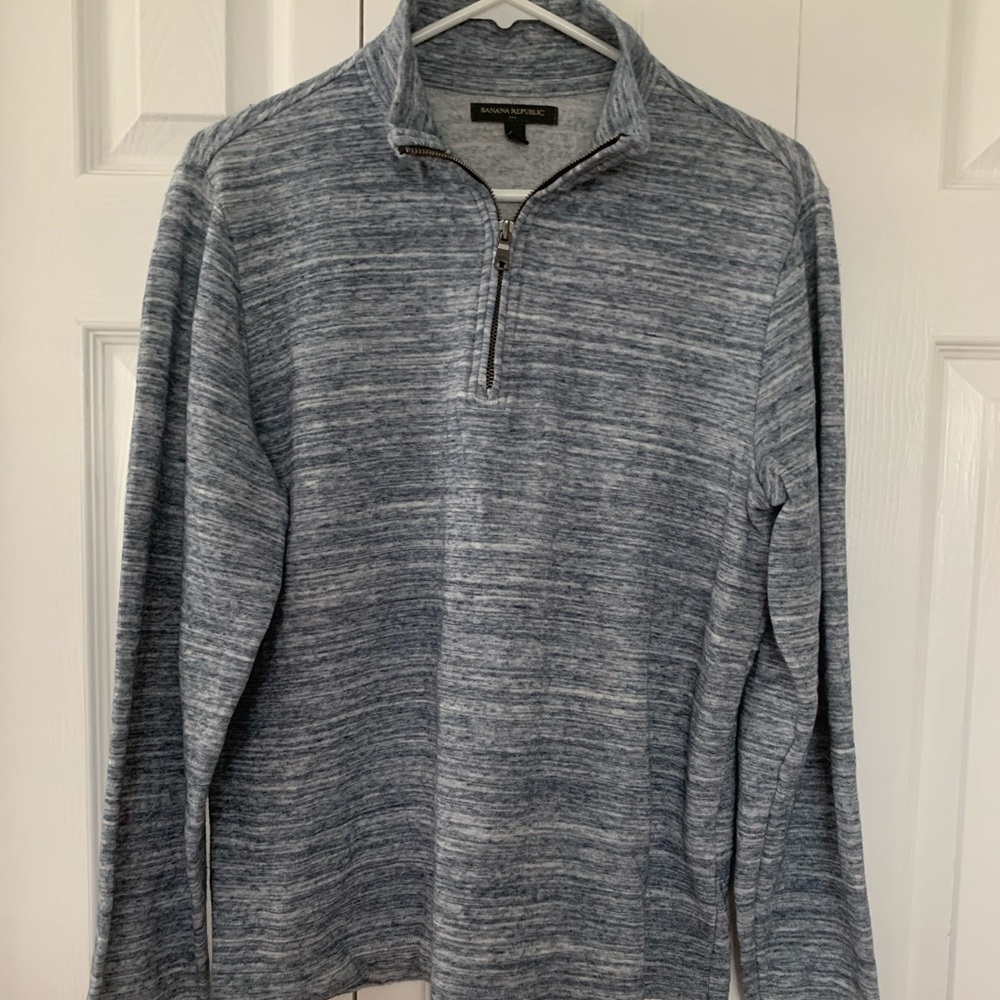 Banana Republic quarter zip pullover (blue)